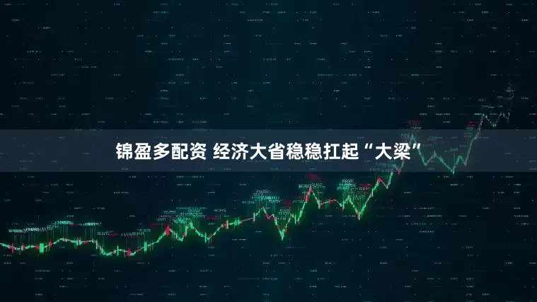 锦盈多配资 经济大省稳稳扛起“大梁”
